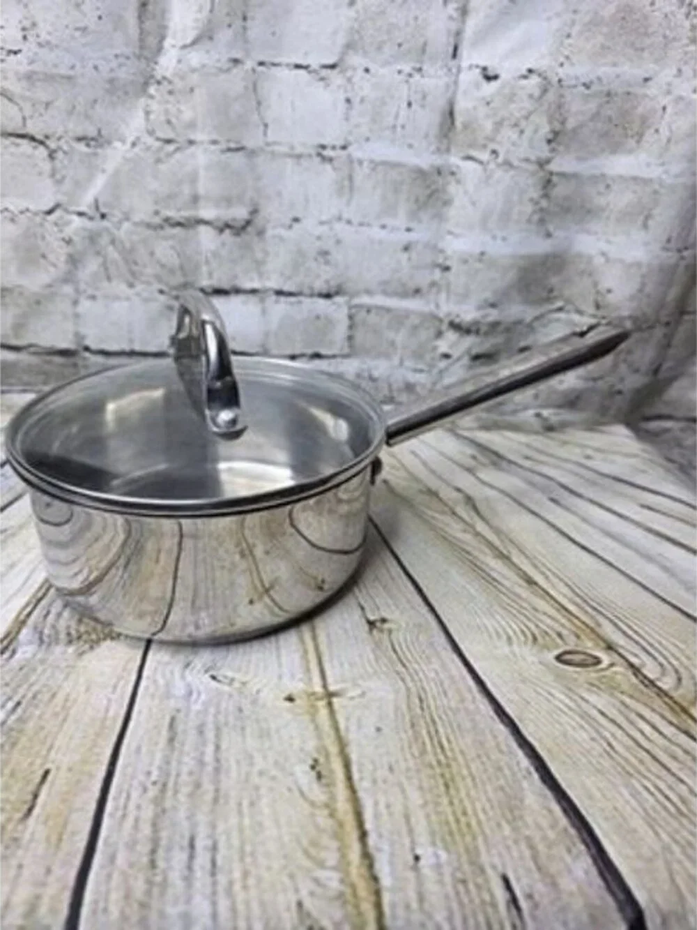 Wolfgang Puck Cookware 2 Qt Saucepan Cafe Stainless Sauté Pot Frying Pan & Lid